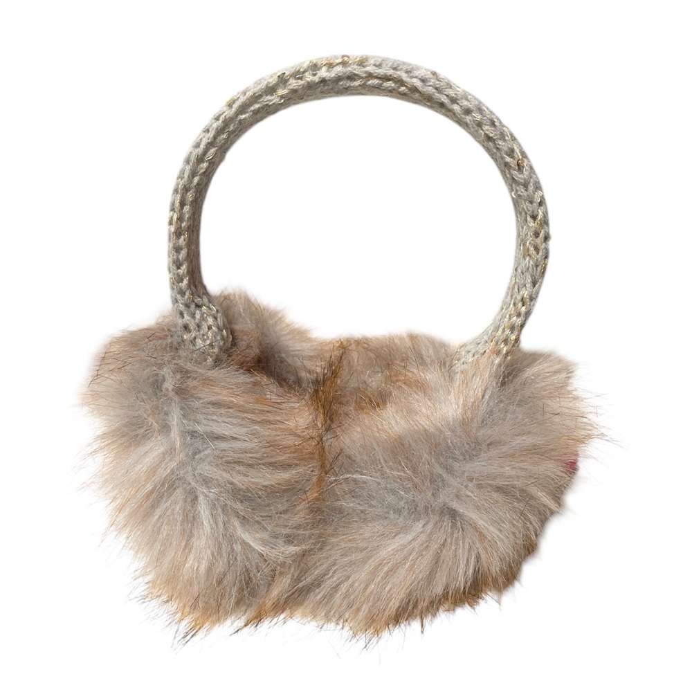 Winter Earmuffs gray, gold, and brown